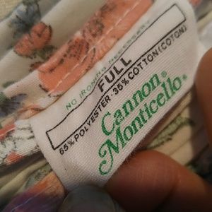 cannon Bedding - Vintage Cannon Monticello Full Size Top Sheet / pi cannon Bedding - Vintage Cannon Monticello Full Size Top Sheet / pi